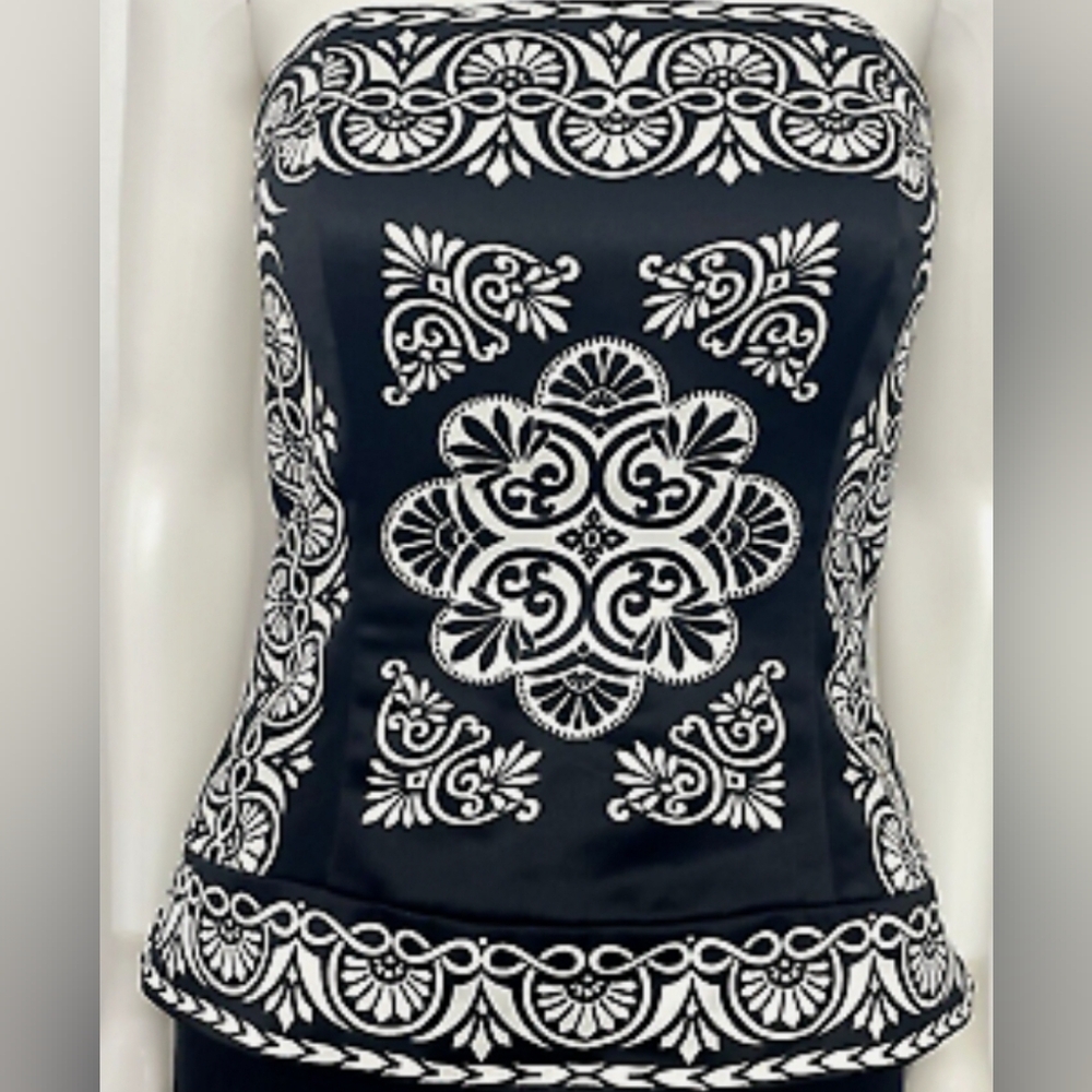 White House Black Market Embellished Bustier Tank Top